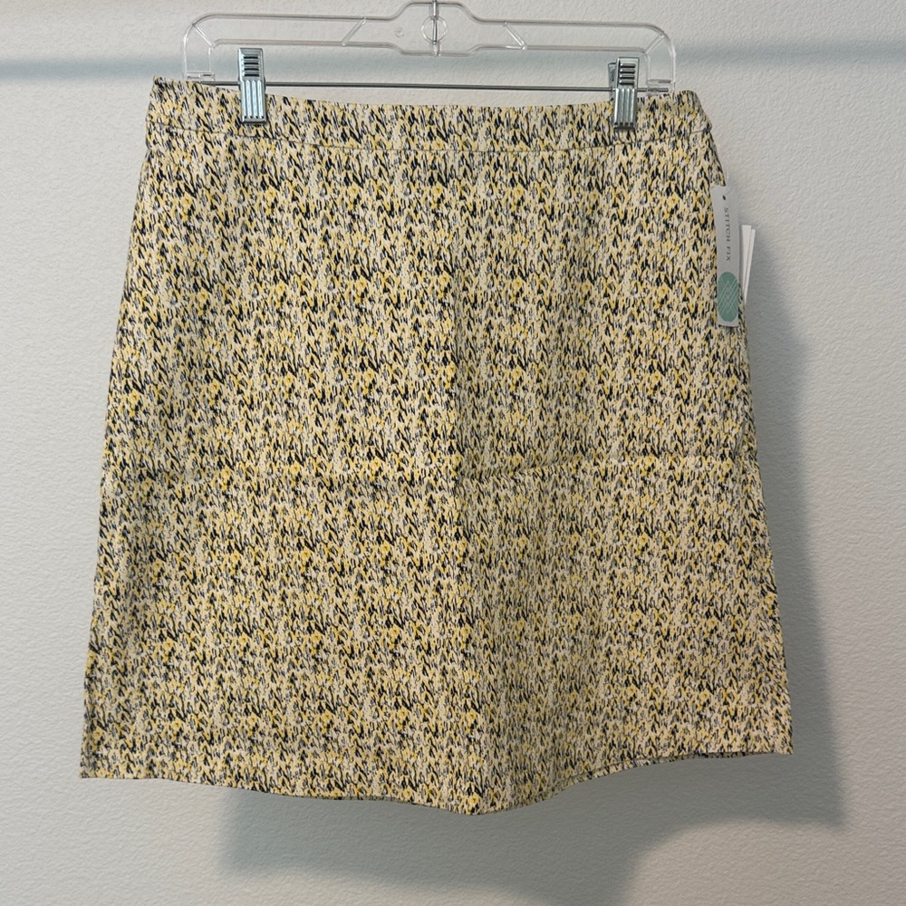 Margaret M Yellow and Black A Line Skirt